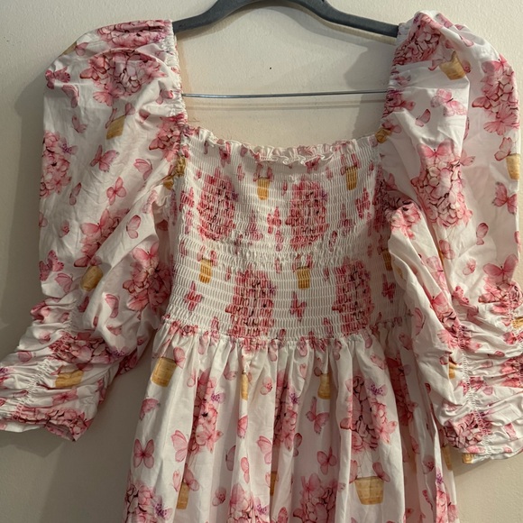 Nothing Fits But Mommy and Me Maternity 100% Cotton Floral Butterfly Maxi NWT - Picture 2 of 5